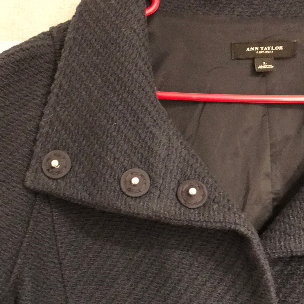 NWOT Ann Taylor wool cropped pea coat large - Picture 2 of 9